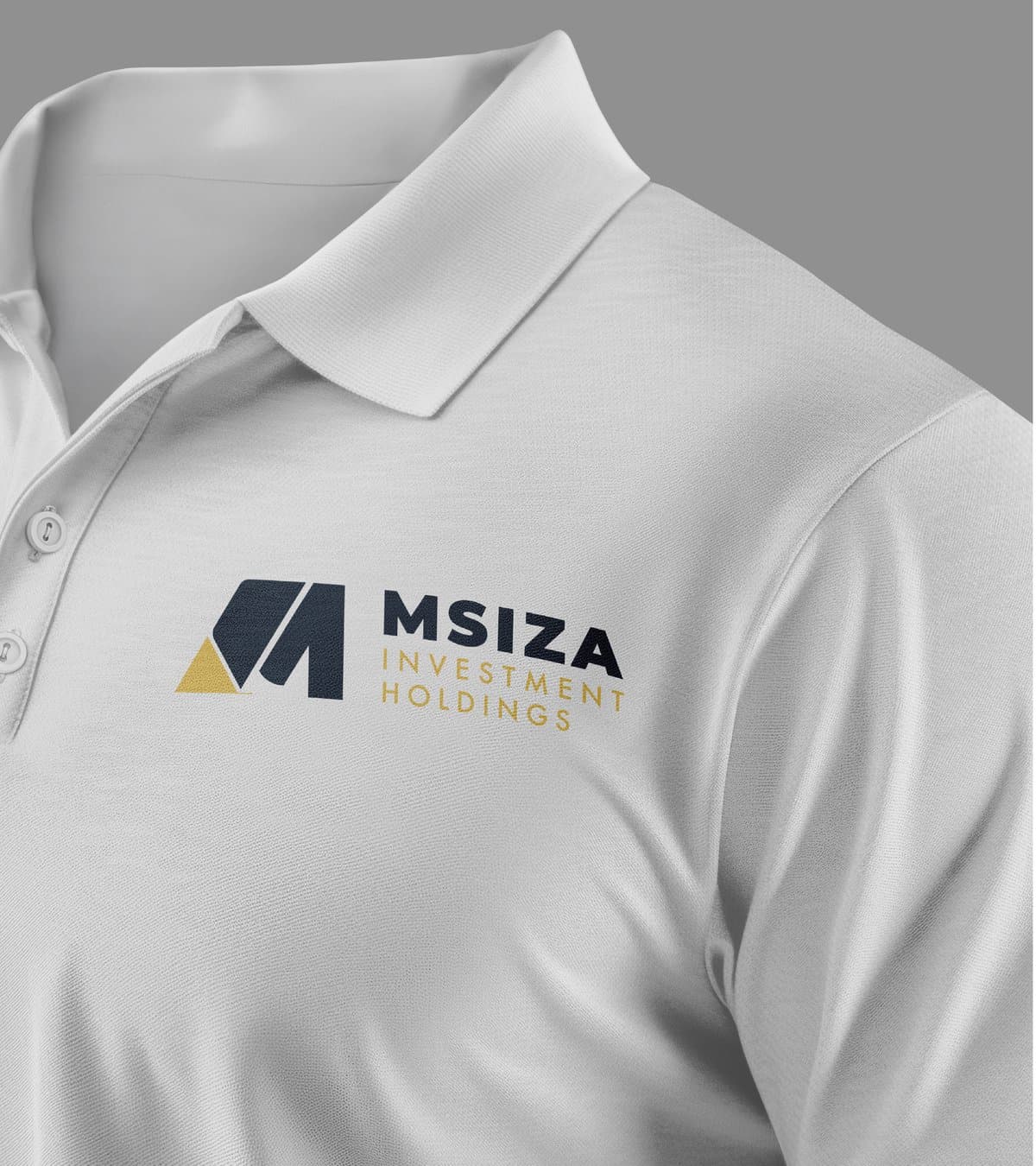 Embroidered polo with the Msiza logo