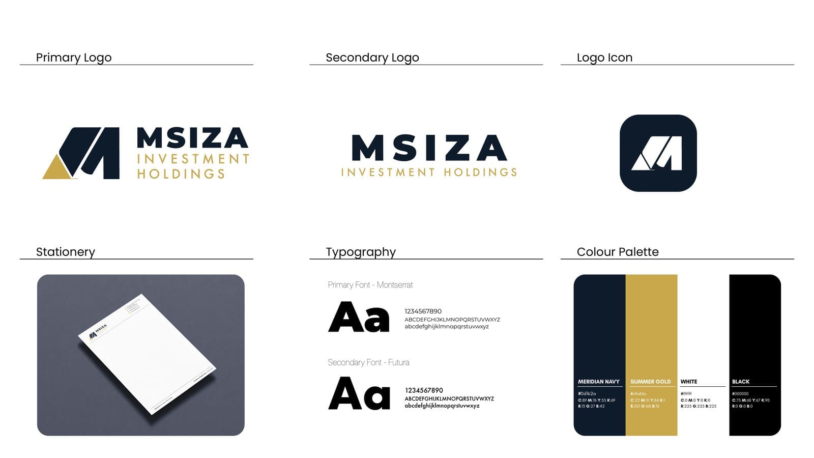 Msiza brand guidelines sheet