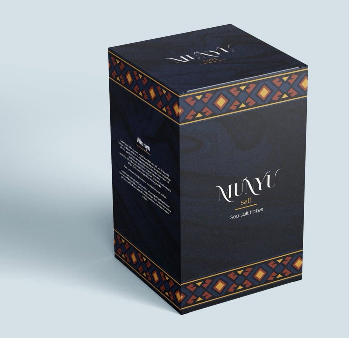 Close crop of the Munyu carton pattern band